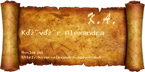 Kövér Alexandra névjegykártya