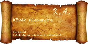 Kövér Alexandra névjegykártya