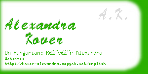 alexandra kover business card